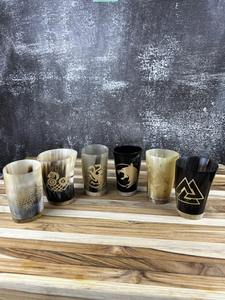 Vaso de chupito de cuerno natural para bar, vaso de chupito de cuerno tradicional para whisky, elegante vaso de chupito vikingo para el hogar - Product Image 4