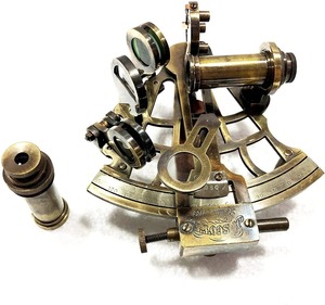 Instruments de bateau d'astrolabe marin Antique de Sextant nautique avec boîte en bois - Product Image 6