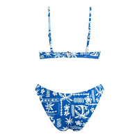 Dames Bikiniset met dierenprint, push-up, 2-delig, diepe V-hals, snel drogend, Braziliaans model, polyester/katoen, cut-out, strandkleding
