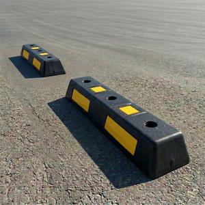 Borne de stationnement en caoutchouc pour trottoirs, 74x15x10cm - Product Image 2