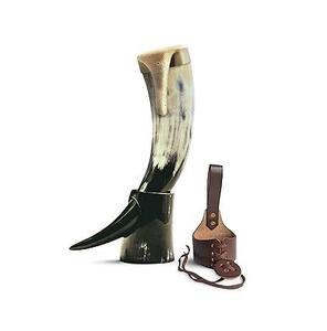 Cuerno grande hecho a mano para beber con esmalte natural y funda de cinturón perfecto para eventos temáticos y celebraciones vikingas - Product Image 5