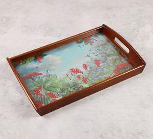 Plateau de service en bois émaillé au design moderne pour la décoration de table de cuisine - Product Image 6