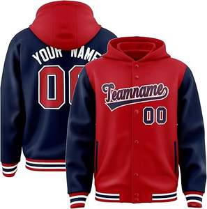 แจ็กเก็ตเลตเตอร์แมนผ้าขนสัตว์ของผู้ชายปรับแต่งได้เสื้อแนวสตรีทเสื้อมีฮู้ดแบบมีโลโก้ XL - Product Image 1