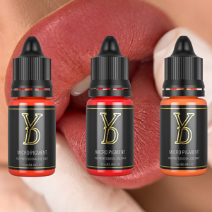 Encre PMU et pigment de tatouage pour <span class=keywords><strong>contour</strong></span> des lèvres à la machine, couleur de lèvres bio, 12 ml - Product Image 1