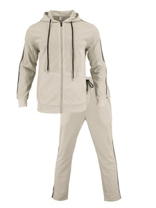 New Men's Streetwear Outdoor Sports Casual Hooded Cardigan Set Autumn Fashion Trend Pocket Lace Long-sleeved Long <b>Pants</b> - Product Image 4