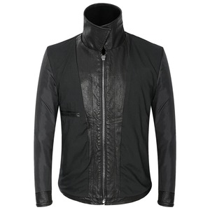 Blouson en cuir lourd OEM pour hommes Blouson universitaire de haute qualité Blouson en cuir vintage noir marron pour hommes - Product Image 4