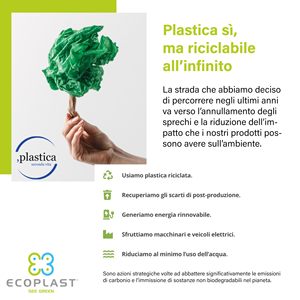 Seau de rangement en plastique Ecoplast pour le recyclage, 20 litres, couleurs assorties jaune/vert/bleu avec couvercles, 345x345x34.5, fabriqué en Italie - Product Image 1