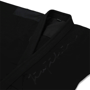 Kimono de Lucha Negro con Bordado Personalizado, Conjunto de Top de Entrenamiento de Algodón Elástico Resistente para Hombres y Mujeres - Product Image 6