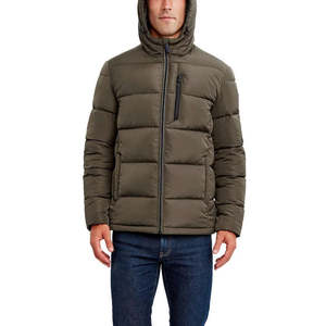 Chaqueta de Otoño con Capucha, Antibacteriana, Cortavientos, para Hombre, Abrigo Acolchado Cálido, Forro Suave, Acabado Mate, Cremallera Completa, Opción Personalizada - Product Image 6