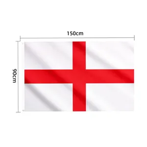 Euro 2024 Schlussverkauf Fußballfans Flagge Produkte England Fußballflagge 3x5 England