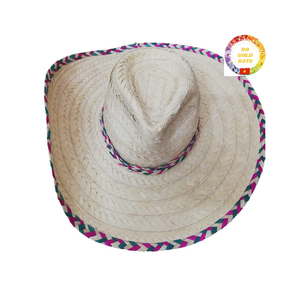 Sombrero de vaquero mexicano Premium Sombrero de paja de ala ancha para vacaciones en la playa Fiesta Pesca Eventos al aire libre - Product Image 3