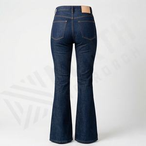 Pantalones Vaqueros de Mezclilla para Mujer, Estilo Retro, Color Personalizado, Corte Recto, Pierna Ancha, Estilo Cargo, Material Premium, Venta al Por Mayor - Product Image 2