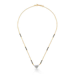 Mangalsutra Moderno con Diamantes y Oro de Flora's Touch para Mujer - Joyería Coleccionable Cultural - Product Image 1