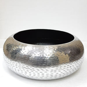 Cuenco de forma redonda chapado en oro Acero inoxidable Latón Metal Base de forma de hoja de lujo Creativo debajo de Platos y platos esmaltados Cuenco - Product Image 6