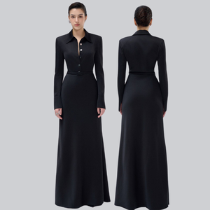 2025 nuevo diseño vestido de oficina para mujer AUDREY DAY VESTIDO con cuello de punto estrecho tela de alta calidad ropa de Boutique para mujer - Product Image 1