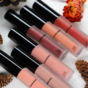 Private Label Vegan 20 Color Matte Liquid Lipstick Waterproof Hydrated Lipglaze Nude Red Lipstick Vendor