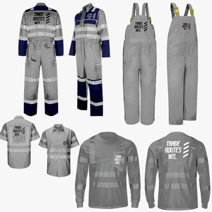 Customizable Waterproof Premium Quality Polyester Bib Button-Up Shirt Crew Necks Skilled Labor <b>Construction</b> <b>Overall</b> Set - Product Image 1