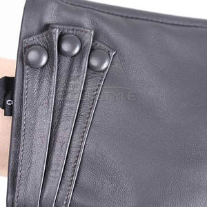 Gants en cuir pour femmes, trois boutons-pression, haute qualité, chauds, hiver, dernier design, style uni, gants en peau de mouton pour l'extérieur - Product Image 2