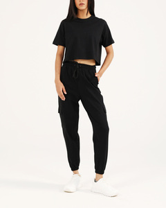 Vente directe d'usine, t-shirts de sport à manches courtes, respirants, à séchage rapide, de couleur basique pour femmes, col rond, été - Product Image 1