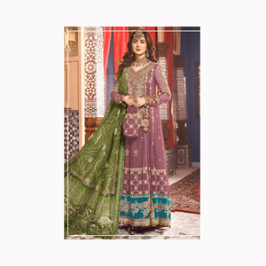 Ropa india y pakistaní Gharara diseños Punjabi Girl Sexy hermoso Salwar traje cuello diseños Sarara mujer vestido al por mayor - Product Image 3