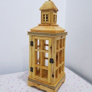 Linterna de vela de madera hecha a mano elegante, linterna de mesa rústica para sala de estar, dormitorio, decoración del hogar, Festival, decoración de boda - Product Image 5