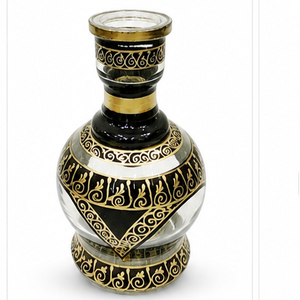 Chicha Farida de luxe, mini, en verre profond, style Pharaonic Mesala, en laiton massif, gravure artisanale unique, laque de haute qualité - Product Image 4