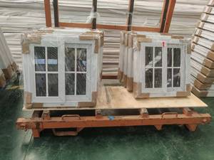 <span class=keywords><strong>Ventanas</strong></span> Corredizas de PVC UPVC de Estilo Moderno a Precio Económico, con Vidrio Templado de Seguridad, Diseño de Rejilla y Mosquitera - Product Image 2