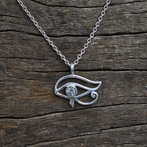 Pendentif Oeil en Argent 925 avec Topaze Bleue Pendentifs fins légers et breloques - Product Image 5