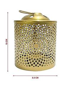 Handcrafted Brass-Plated Two <b>Tea</b> <b>Light</b> <b>Candle</b> Holder Unique Concrete <b>Candle</b> Jar for Home Use Christmas Decorations Birthday - Product Image 2