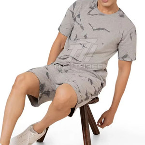 Conjunto de Pantalones Cortos Deportivos para Hombre, Color Sólido, Estampados, Verano, Casuales, Transpirables, 100% Algodón, Venta al Por Mayor - Product Image 5