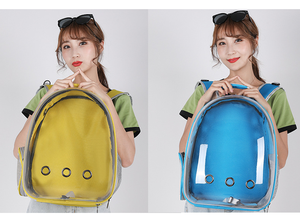 Tas ransel kucing bernapas baru desain Kapsul Luar Angkasa tas hewan peliharaan plastik transparan dengan penutup ritsleting - Product Image 6
