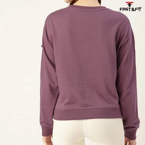 Sweat-shirt à manches longues léger et tendance, imprimé lettres décontracté, ample, respirant, en coton - Product Image 2