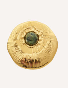 Anillo Elegante Chapado en Oro CUCOCUCA YXQ R173, Opciones Multicolores, Acero Inoxidable, Piedra Natural, para Fiesta, Envío en 48h a la UE - Product Image 3