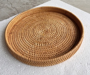 ถาดเสิร์ฟทรงหวายวินเทจสำหรับใช้ในโรงแรมร้านอาหาร วัสดุเป็นมิตรกับสิ่งแวดล้อม ผลิตในเวียดนาม ยี่ห้อ Cenvinex รับสั่งทำตามแบบ - Product Image 6