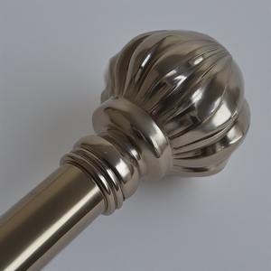 Crystal Line Single Metal <b>Curtain</b> <b>Pole</b> with Polished <b>Gold</b> Surface Premium Decorative Window Accent for Baptism Occasions - Product Image 2