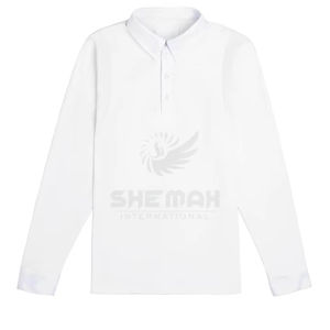 Camisa ligera de manga larga para montar a caballo para hombre diseñada con tela transpirable de secado rápido que absorbe la humedad para mantener a los jinetes - Product Image 1