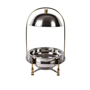 Calentador de Comida Tipo Buffet Redondo de Acero Inoxidable Chapado en Oro de Calidad Superior para Eventos de Catering en Hoteles y Restaurantes en Oferta - Product Image 5