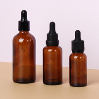 Flacon compte-gouttes en verre rose Boston pour huiles essentielles, fond épais, différentes tailles (5/10/15/20ml, 30ml, 50ml, 100ml), sérigraphie
