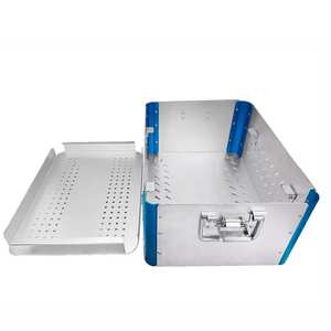 Boîte vide en acier inoxydable de qualité chirurgicale avec plateau pour instruments vétérinaires généraux, organisateur de stockage chirurgical manuel - Product Image 4