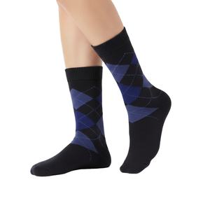 OEM Best Seller cómodo Ekose mujeres Crew vestido calcetines 98% algodón 2% ELASTANO personalizable antideslizante rayas transpirable - Product Image 6