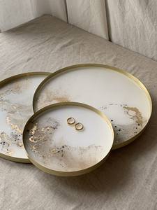 PROCÉDÉ D'UTILISATION Plateau de service en résine époxy Essentiels de cuisine uniques pour la maison Restaurant Hôtel Service décoratif - Product Image 6