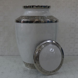 HHO DE LA India ofrece urna de cremación blanca de tendencia para adultos, niños o mascotas, urna de recuerdo con impresión personalizada para almacenamiento de cenizas - Product Image 5