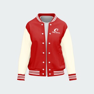 Veste d'hiver chaude pour homme avec couleur unie et manches longues Broderie personnalisée Varsity Letterman Vente en gros Manteau uni teint - Product Image 4