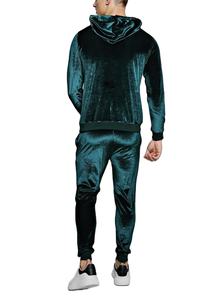 Conjunto Deportivo de Terciopelo Premium para Hombre, Sudadera con Capucha Gruesa de Invierno y Pantalones Deportivos, Conjunto Deportivo de Terciopelo para Hombre - Product Image 5