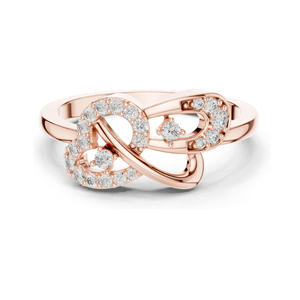 Bague en diamant de laboratoire pour femme, or jaune, blanc ou rose 18 carats, clarté VVS-VS EF, 0,186 CT, moissanite et diamant de laboratoire - Product Image 1