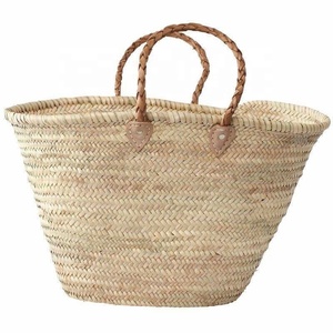 Cestas Naturales Hechas a Mano, Cesta de Paja con Dos Asas, Diseño Minimalista, Parte Superior Abierta, Decoración para el Hogar, Forro de Paja, Regalo de Año Nuevo Chino - Product Image 3
