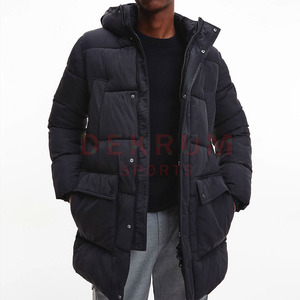 Meilleure vente Veste matelassée d'hiver pour homme de haute qualité, design longue durée avec col montant coupe-vent, logo personnalisé - Product Image 1