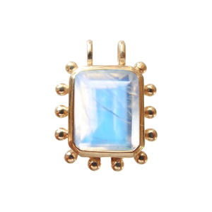 12x8mm Octagon <b>Peridot</b> Birthstone <b>Pendant</b> 2 Loop Bezel Setting Gold Vermeil 925 Sterling Silver Rhodium Plated Gift - Product Image 5