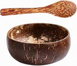 Bols en noix de coco naturelle/fabriqués à la main à partir de noix de coco/vaisselle réutilisable/prêt à l'emploi - Product Image 3