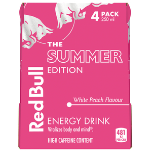 Bebida Energética Red Bull White Peach, 24 Latas de 250 ml, Variante Sin Azúcar No Disponible, Fórmula Original con 11 g de Azúcar por 100 ml - Product Image 2